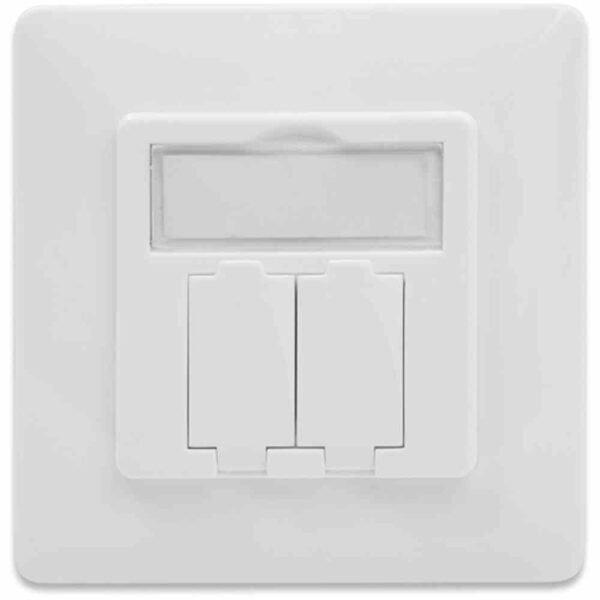 DIGITUS DN93831 Leerdose 2f. für Keystone designfähig,RAL 9010