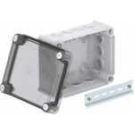 OBO BETTERMANN 2007754 Abzweigkasten, IP66, 6mm², 190x150x94mm, lichtgrau, ohne Bestückung, Kunststoff, Wand-/Deckenmontage, halogenfrei, für 25mm Rohr