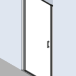 ALVA AQDUJUPT80R ALVA Juna Pendeltür 1-tlg. rechts 80/200cm, Silber HGL, ESG Clean  Verpackungseinheit:1ST