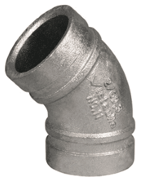 VICTAULIC F00110020ZZG000 60.3 mm/2″ No 11 45° Bogen Verzinkt Verpackungseinheit:1ST