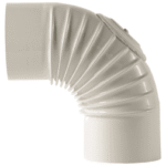 ALVA ALBKP110.90 ALVA Abgasknie 0,6 mm Ø 110 mm, 90°, weiß, mit Putztür  Verpackungseinheit:1ST