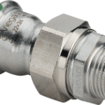 VIEGA 438 289 Viega Sanpress Inox-Übergangsverschraubung mit SC-Contur Stahl nichtrostend, Modell 2365 d: 18 R: ¾ 2365 Verpackungseinheit:1ST