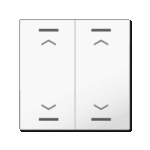 MDT BE-TAL55W202.A1 Wippe für KNX Taster Light 55 2-fach, Reinweiß glänzend, Jalousie  Verpackungseinheit:1ST