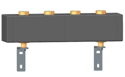 3ea5f79e-052a-40aa-9c91-501150708e54 HERZ 1450111 Herz Pumpfix-Verteiler 2 Gruppen DN 25 m. Befestig. u. Wärmedämmg. Fig. 4501/11 Verpackungseinheit:1ST – Bild 1