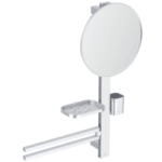 ALVA AQASVABBSI Beauty Bar Accessoires-Kombination M700 mit Spiegel Durchmesser 320mm Silver  Verpackungseinheit:1ST
