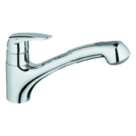GROHE 32 257 001 GROHE Einhand-Spültischbatterie Eurodisc 32257_1, Einlochmontage, flacher Auslauf, herausziehbare Dual Spülbrause, chrom 32257_1 Verpackungseinheit:1ST