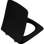 ALVA AQKEAUSITZAFSG ALVA Aura WC-Sitz mit Absenkautom. Scharn. Edelst., flache Ausf.,Schwarz G.  Verpackungseinheit:1ST