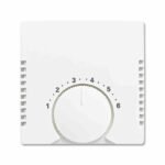 BUSCH-JAEGER 2CKA001710A4062 BUSCH-BALANCE SI Drehknopf, Raumtemperaturregler, alpinweiß, glänzend, Sonderaufdruck