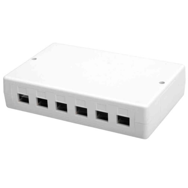 DIGITUS DN93705 6-fach AP Patchpanel leer für Keystone Module, rw