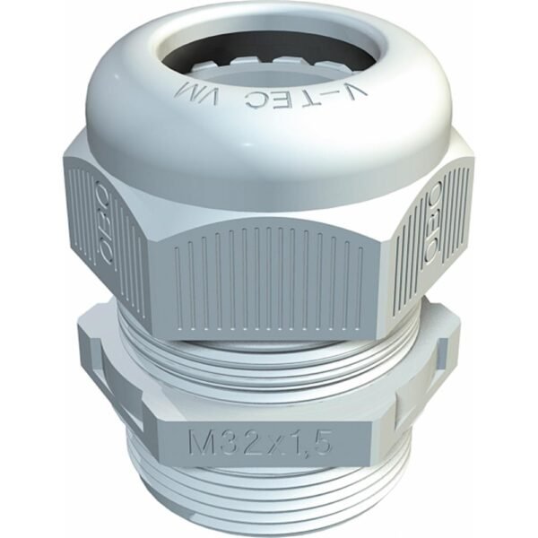 OBO BETTERMANN 2022872 Kabelverschraubung vollmetrisch M40, PA, lichtgrau RAL 7035 vollmetrisch