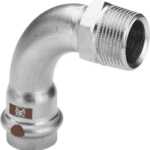 VIEGA 812 447 Viega Temponox-Übergangsbogen 90°  Stahl nichtrostend, Modell 1714  d: 28   R: 1 1714 Verpackungseinheit:1ST