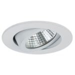 BRUMBERG 12361073 LED-Einbaustrahler, 7W, 1LED, 3000K, 750lm, dimmbar, IP20, weiß, matt, Konverter (nicht im Lieferumfang), 38°