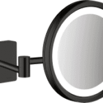 HANSGROHE 41790670 hansgrohe AddStoris Rasierspiegel mit LED Leuchte, Mattschwarz 41790XXX Verpackungseinheit:1ST