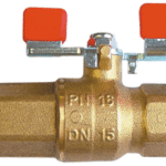 HERZ 1211001 Herz Kugelhahn m.Knebelgriff rot u. RV PN16 DN15 Messing 1/2"IG Fig. 1 2110(01)  Verpackungseinheit:1ST