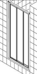 4654c78e-feaa-42c0-bd10-937acbb04675 ALVA AQST3100 ALVA Una Schiebetür 3-teilig 94-101/190cm, Silber, Glas ESG Clean Verpackungseinheit:1ST – Bild 1
