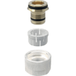 GEBERIT 619.056.00.1 GE FlowFit Eurokonusverschraubung MS d20 mm x G3/4, vernickelt  Verpackungseinheit:1ST