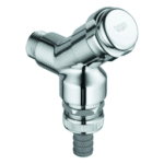 GROHE 41 190 000 GROHE Armaturenkombination 41190, DN 15, Wandmontage, Schrägsitzausführung, Sicherungseinrichtung Typ HD, Fettkammer-Oberteil 1/2'' für den absperrbaren Schlauchanschluss, eigensicher, chrom 41190 Verpackungseinheit:1ST