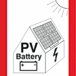 CIMCO 182798 Brandschutzzeichen PV-Anlage + Batterie  Verpackungseinheit:1ST