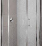 ALVA AQDUOREHP80 ALVA Ora Eckeinsteigshälfte Pendeltür m. Festf., 76,5-83/200cm, Chrom gl., ESG  Verpackungseinheit:1ST