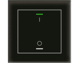 4c8029ba-63dc-4686-9e1c-954aea535ecb MDT BE-GTL1TS.B1S KNX Glastaster II Light 1-fach RGBW,Temperaturs.,schwarz,Schalten Verpackungseinheit:1ST – Bild 1