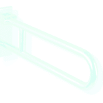 HEWI 805.50.220 HEWI Stützklappgriff der Serie 805 Classic, Edelstahl, schliff, Ausladung 850 mm  Verpackungseinheit:1ST