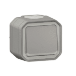 LEGRAND 069722L FR AP Taster beleuchtet 10 A, Steckklemm en (SL), IP 55, IK 08, Grau 069722L PLEXO NEW Verpackungseinheit:1ST
