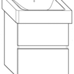 ALVA AQBMVIUSA1W ALVA Viva Unterschrank für WT AQKEBEWT60, 2 Ausz., 55x60x42cm, Weiß  Verpackungseinheit:1ST