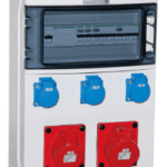 GIFAS 136301 Kunststoff AP Steckdosenvert.Lightb KLN4 grau,1xCEE16A,1xCEE32A,3xSchuko,FI,LS,KV B#KLN4.HP3193G7.0,03.40.XF.SP.1M32.SCHNE Verpackungseinheit:1ST