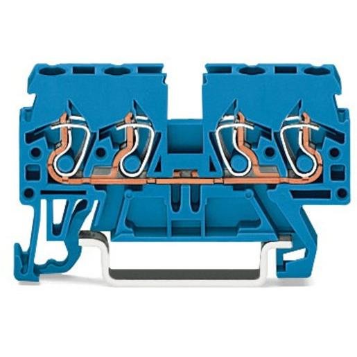 Wago 870-834 4-Leiter-Durchgangsklemme 0,08-2,5/4 mm² blau Verpackungseinheit:1ST