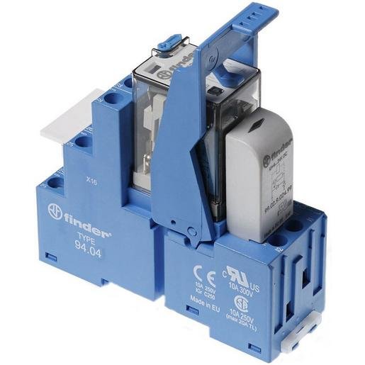 Finder 58.34.9.024.0050 Koppelrelais Schraubkl. 4W 7A 24VDC Prüftaste LED Freilaufd. Serie 58 Verpackungseinheit:1ST