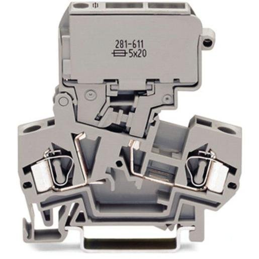 Wago 281-611 Sicherungsklemme 0,08 bis 4 mm² grau Verpackungseinheit:50ST