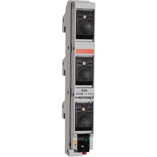 Mersen P1046375 NEOZED Reiter-Lasttrennschalter D02 20A 3-polig 400VAC SAS60 mit Sicherungen Verpackungseinheit:4ST