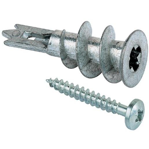 Fischer 40432 Metall-Gipskartondübel GKM 12 mit Linsensenkkopf-Spanplattenschraube Verpackungseinheit:100ST