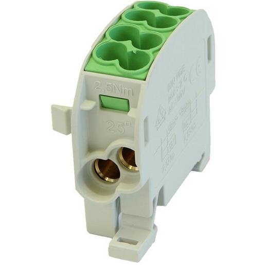 E-Term 92006574 Hauptleitungsklemme BGV A2 25 mm² 1-polig grün Verpackungseinheit:1ST