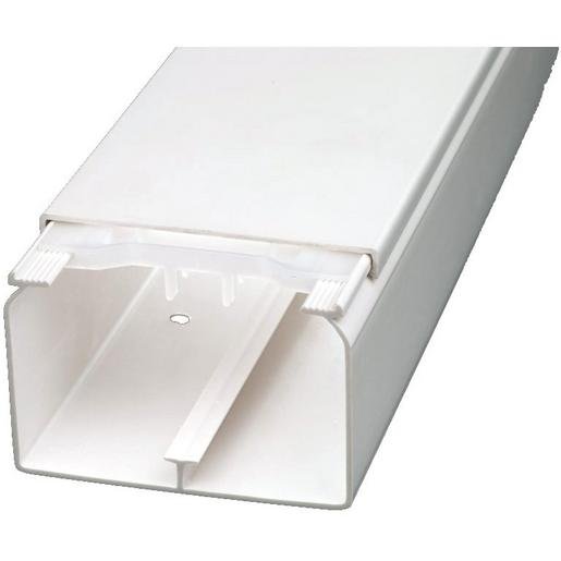 Pipelife LFK60909010 Profiline Leitungsführungskanal Ober- und Unterteil 60x90 reinweiß Verpackungseinheit:2M