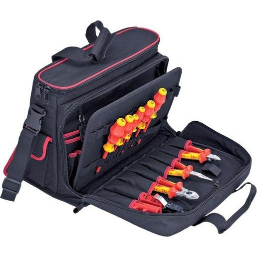 Knipex 00 21 10 V01 VDE-Notebook- und Werkzeugtasche 11-teilig schwarz Verpackungseinheit:1ST