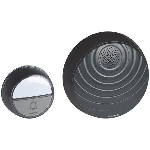 Legrand 094253 Funk Gong Set Komfort mit Gong mit Klingeltaster 15 Melodien anthrazit Verpackungseinheit:1ST