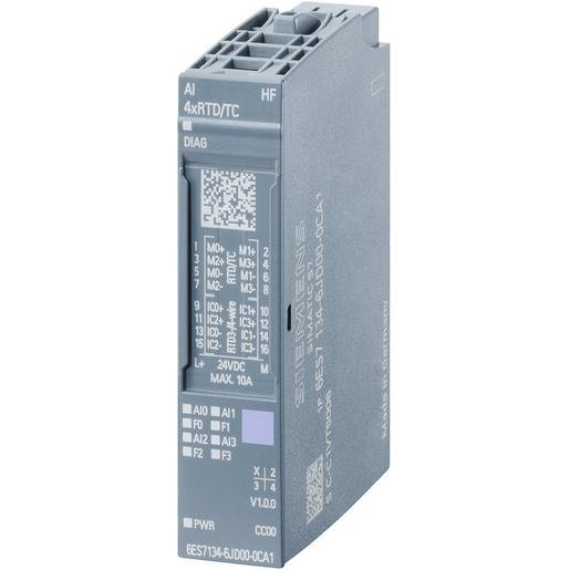 Siemens 6ES7134-6JD00-0CA1 SIMATIC ET 200SP analoges Eingangsmodul AI 4x RTD/TC High Feature Verpackungseinheit:1ST
