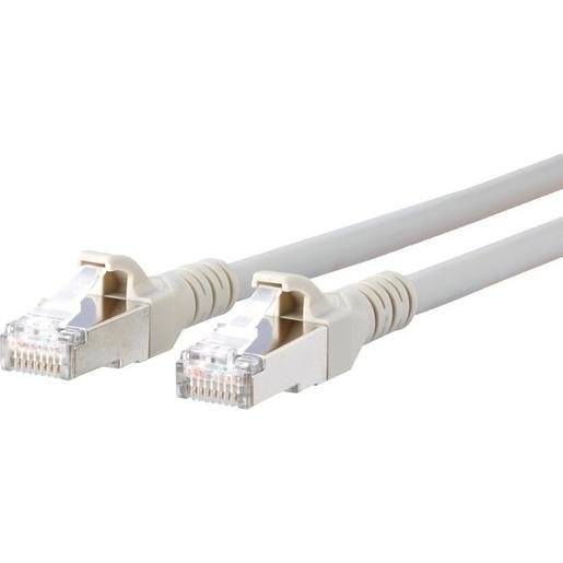 Metz Connect 130845E033-E Patchkabel Kat6A 10GB_T AWG26 2RJ45 SFTP LS0H grau 50,0 m Verpackungseinheit:1ST
