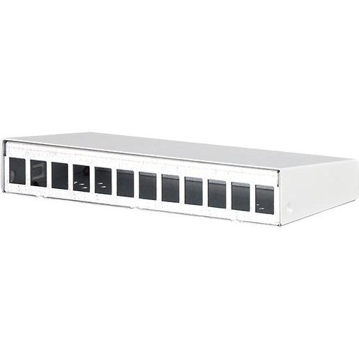 Metz Connect 130861-1202KE Keystone AP-Gehäuse 12 Port reinweiß unbestückt Verpackungseinheit:1ST