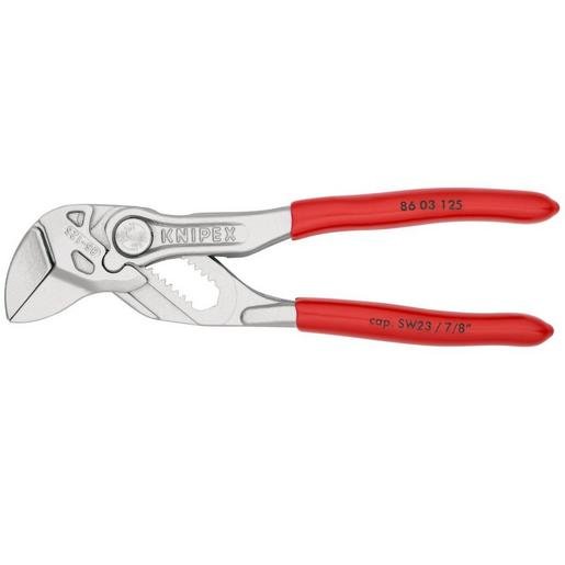 Knipex 86 03 125 Mini-Zangenschlüssel mit Kunststoff überzogen 125 mm Verpackungseinheit:1ST