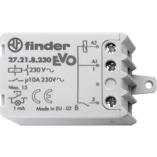 Finder 27.21.8.230.0000 Stromstoßschalter für Chassis-od. UP-Dose 1 Schließer 10 A Aus/An für 230 V AC Verpackungseinheit:1ST
