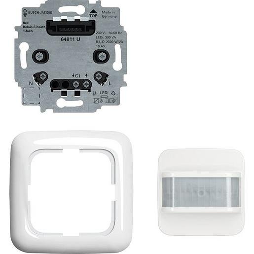 Busch-Jaeger 2CKA006800A2946 Busch-Wächter 180 flex Komplettset Basic Sensor und Relais-Einsatz Alpinweiß Verpackungseinheit:1ST