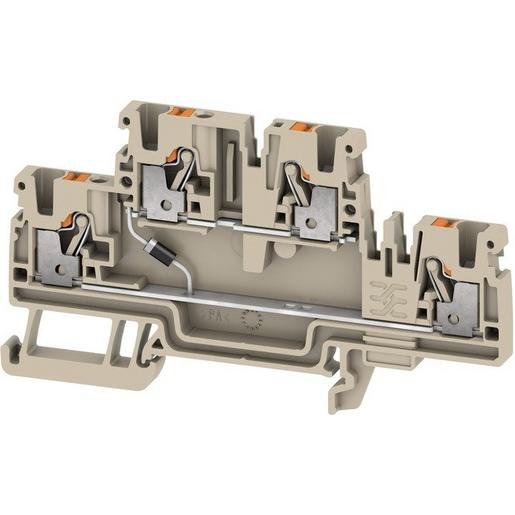 Weidmüller 2820640000 Reihenklemme 2,5 mm² PUSH IN A2T 2.5 EM1 D3/2 Verpackungseinheit:50ST