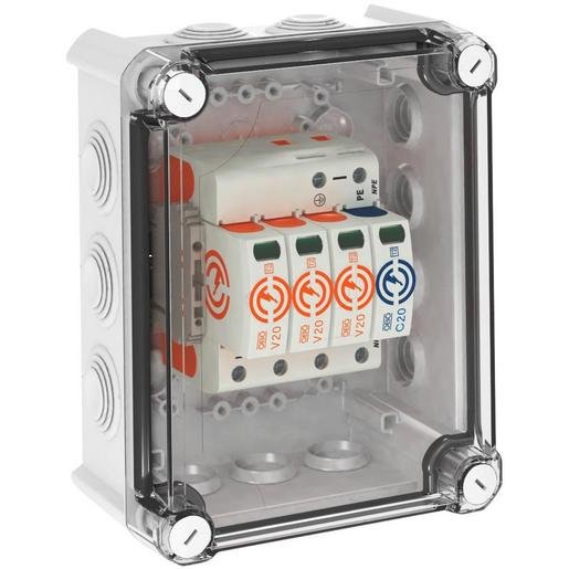 OBO 5095383 Systemlösung Überspannungsableiter V20 im Gehäuse 3-polig + NPE 280 V Verpackungseinheit:1ST