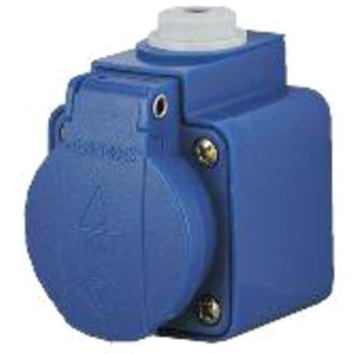 Mennekes AM 10082 Schuko-Aufbausteckdose blau 16A 2p+E 230V IP44 Verpackungseinheit:1ST