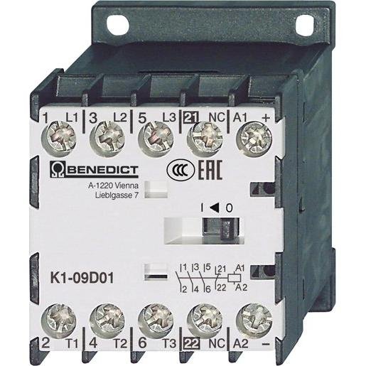 Benedict K1-12D10 230 Mini-Schütz 5,5kW 3~400V 220-230V 50Hz 240V 60Hz Verpackungseinheit:1ST
