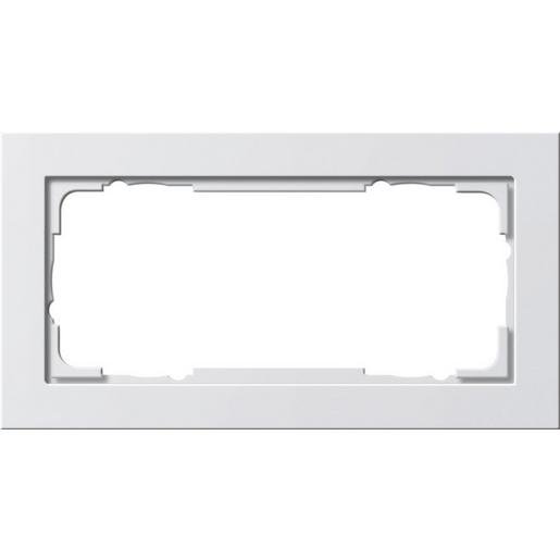 Gira 100222 2-fach Abdeckrahmen ohne Mittelsteg für E2 reinweiß matt Verpackungseinheit:1ST