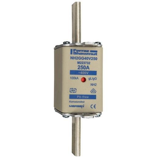 Mersen J223729 NH-Sicherung gG Gr.2 400VAC 160A mit spannungsführenden Grifflaschen Verpackungseinheit:1ST