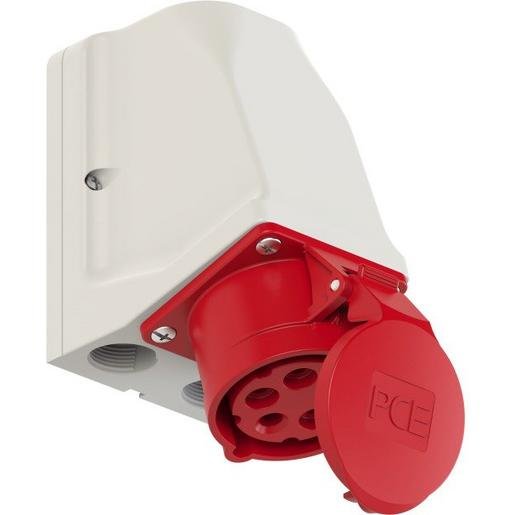 PCE 915-6 Wandsteckdose 16A 5P 6H IP44 - durchschleifbar Verpackungseinheit:1ST